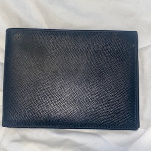 Authentic Men's Leather Prada Bifold Wallet